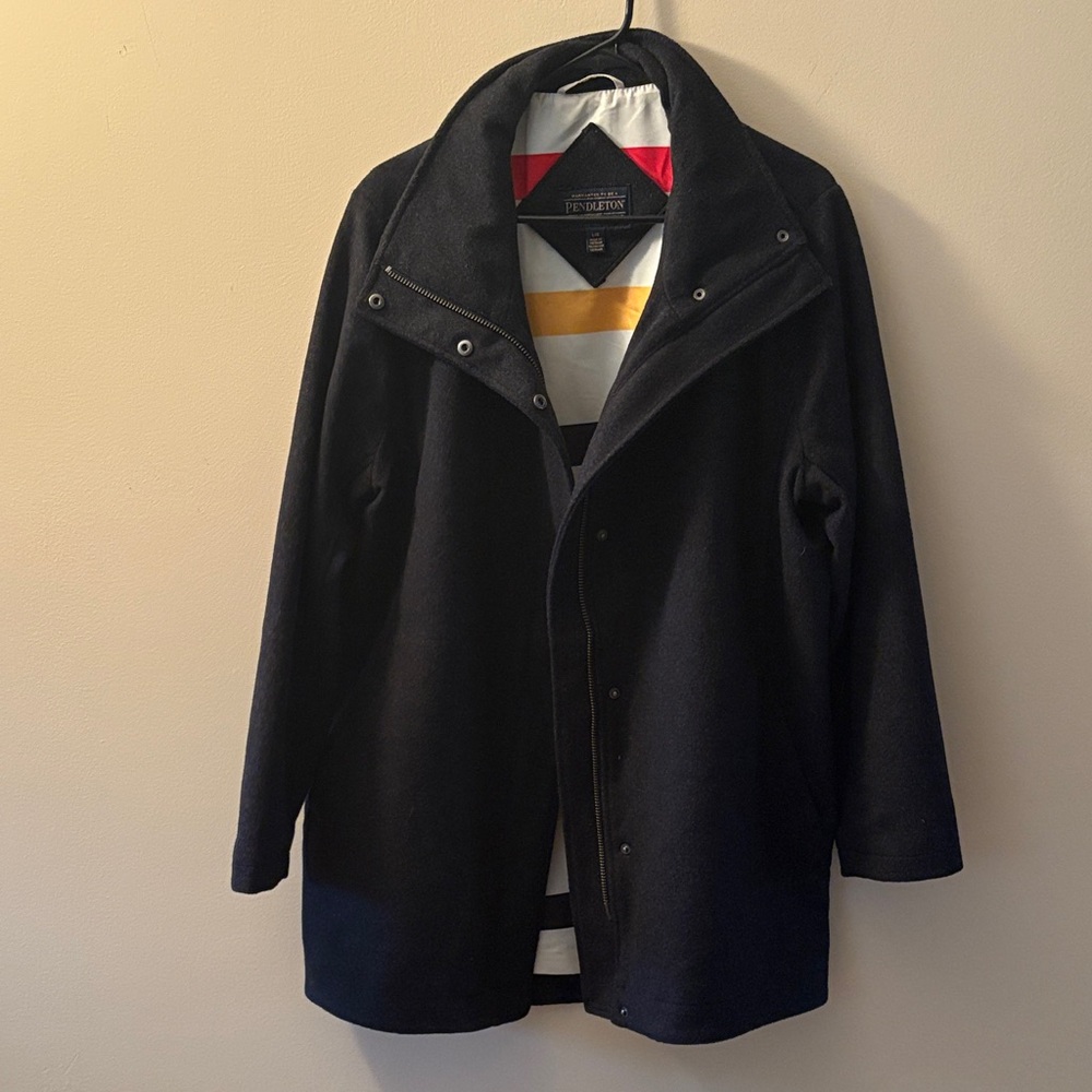 Pendleton Navy Trench Coat with Colorful Lining